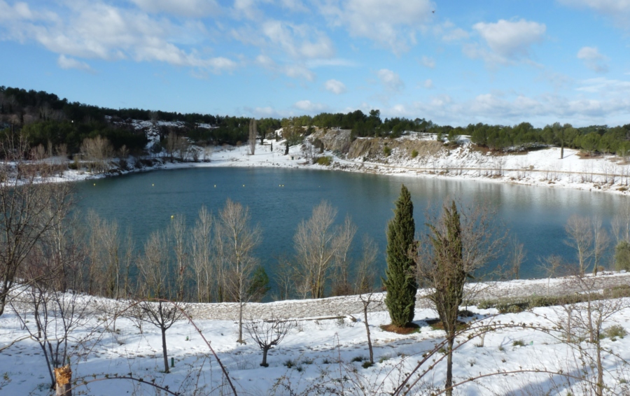 Le Lac du Crès sous la neige